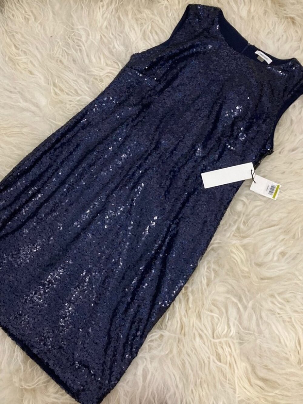 Calvin Klein Women's Sequined Sheath Dress 2307 - Picture 2 of 9